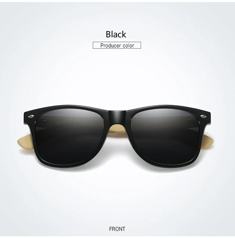Mode Bambus Holz Vintage Quadrat Sonnenbrille Männer Frauen Luxus Marke Designer Sonnenbrille Holz Fahren Angeln UV400 Brillen – Detail 11