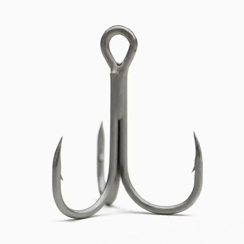 Carbon Steel Hardened Blood Groove Treble Hooks Tin Plated Rustproof Big Game Saltwater Freshwater Anchor Hook Lure Fishing Hook