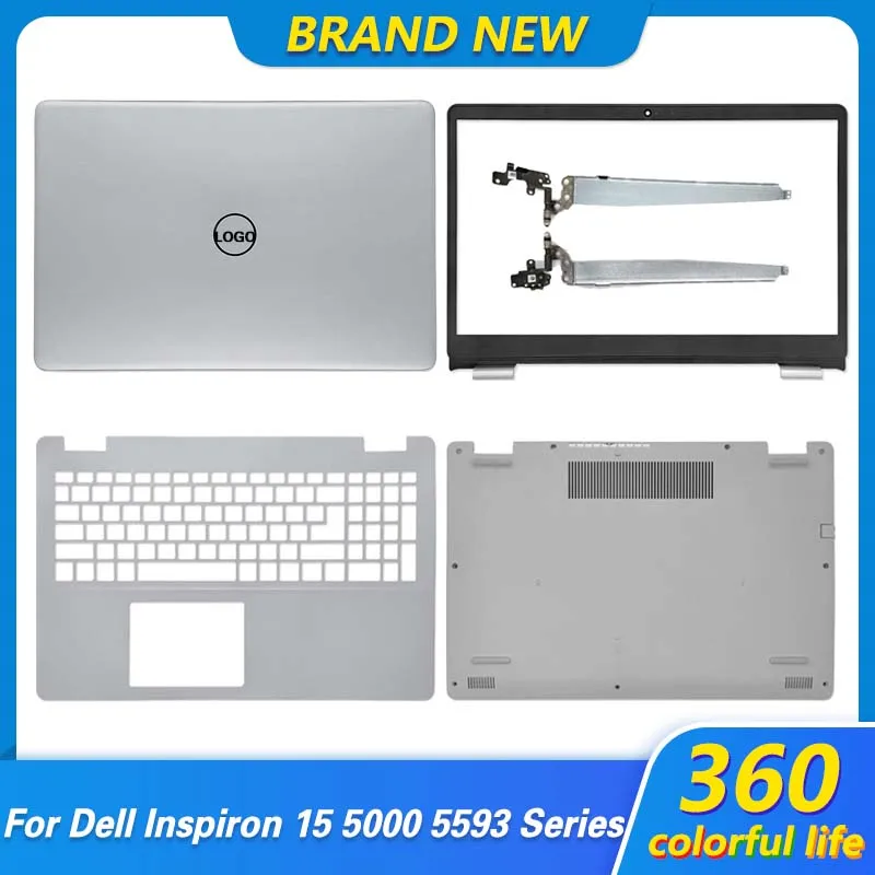 New For Dell Inspiron 15 5000 5593 Laptop LCD Back Cover Front Bezel Hinges Palmrest Bottom Case Upper Top Cover 032TJM 0V5JHC