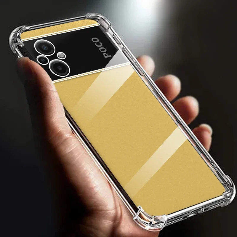 

Thickened Airbag Shockproof Clear Soft Tpu Phone Case For Xiaomi Poco M5 case Transparent Back Cover pocoM5 funda cases