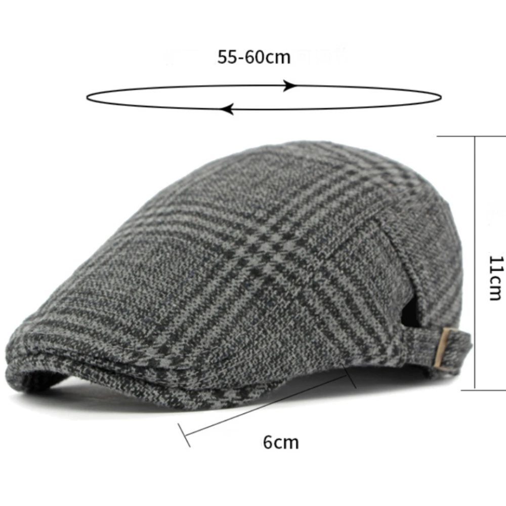 

MZ4241 Mens Berets Women Spring Autumn Winter Hat Artist Painter Plaid Beret Hat Male Female Ivy Flat Cap Adjsutable Beret Caps