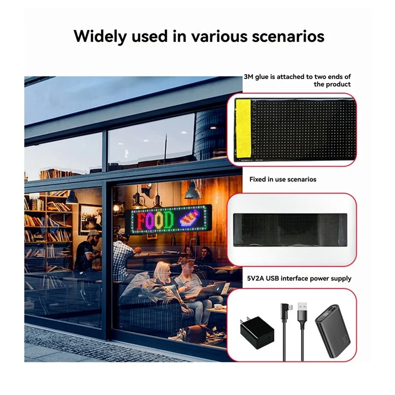 Señal LED programable B21B para coche, pantalla multilingüe con aplicación remota, pantalla publicitaria de desplazamiento, Panel de matriz de píxeles