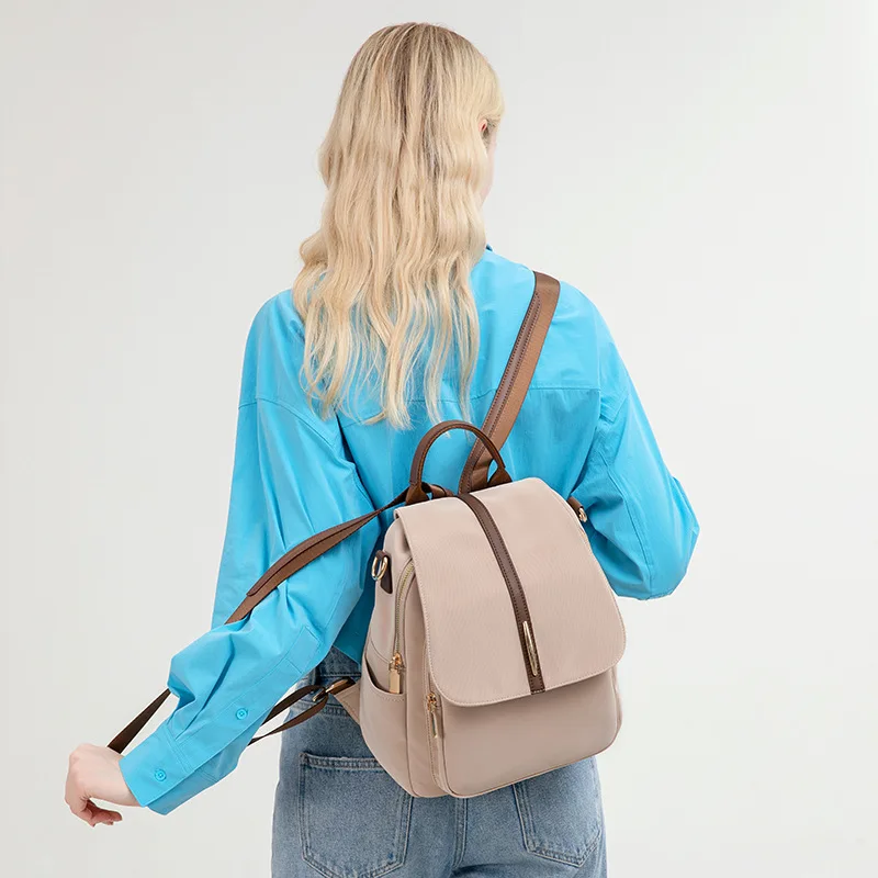 2024 bolsos nuevos para mujer, diseño de nicho a juego, mochila para mujer, contraste de color simple, tendencia de moda de lujo