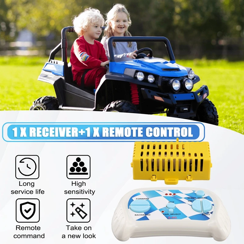 Actualización de coche eléctrico para niños con receptor de caja de Control de 24V, transmisor 2,4G para coche eléctrico F150