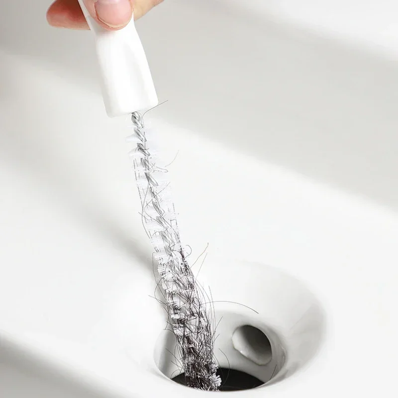 

45cm Pipe Dredging Brush Bathroom Sewer Hair Remove Sink Cleaning Brush Drain Cleaner Bendable Flexible Cleaning Tools