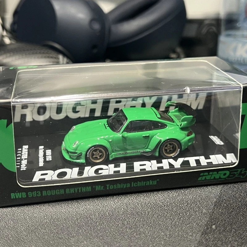 modellino-auto-1-64-964rwb-verde-edizione-limitata-da-esposizione-modello-realistico-in-lega-pressofusa-modello-pop-culture
