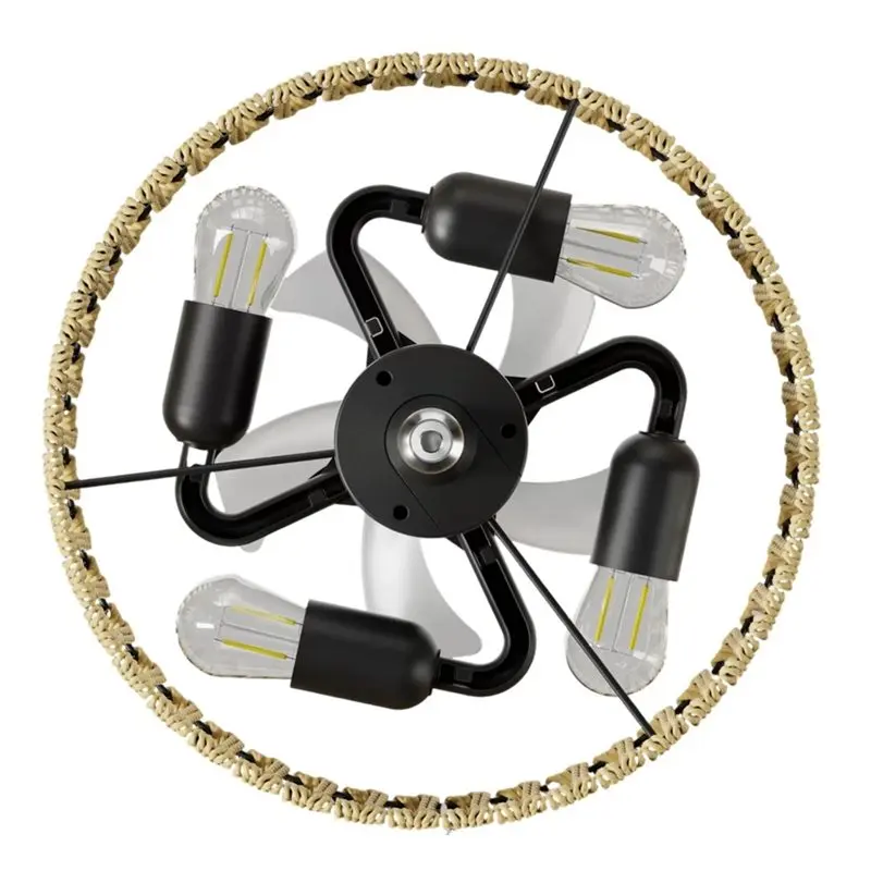 A25F-Bedroom Ceiling Fan With Lights Modern 3-Speed Ceiling Fans With Lights For Home Bedroom Kitchen Bathroom Outdoor