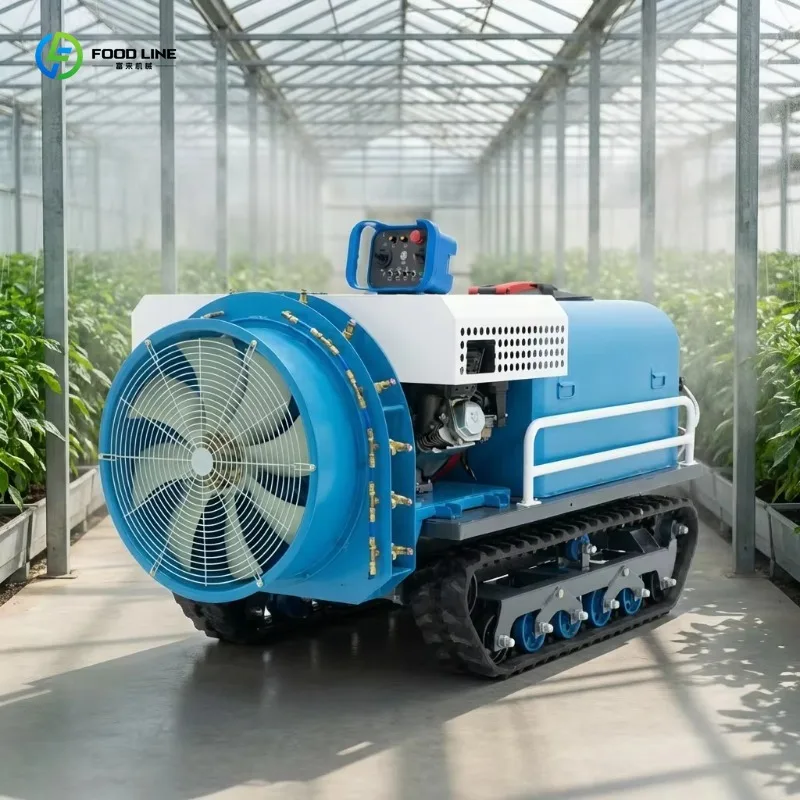 Remote Control Crawler Agricultural Pesticide Sprayer Automatic Pneumatic Spraying Robot For Orchard Farm