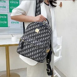 New Women High Quality Luxury Backpacks Fashion Design Canvas Large Capacity Shoulder Bags School Bag Travel Backpacks Totes