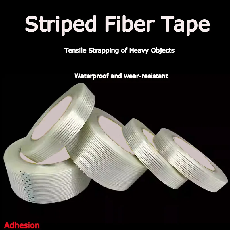 

Single-Sided Striped Fiberglass Tape, High Adhesion, Tensile and Wear Resistant, for Securing Lithium Battery Assembly, Industri