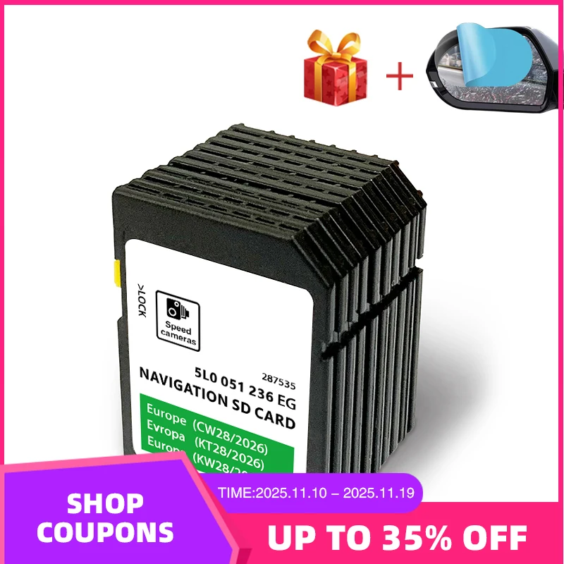 

SD Card 32GB 5L0051236EG Map Navi Version 2026 Europa Discover Media MIB2 for Skoda Octavia Superb Fabia Rapid Yeti Car