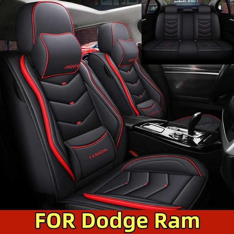 

FOR Dodge Ram car seat covers, fully waterproof, wear-resistant, high-end PU leather all-season car seat protection covers