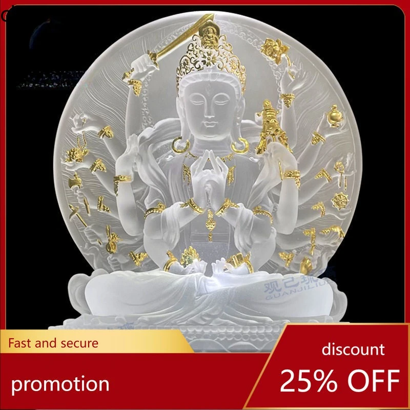 Cz glazed zhunti bodhisattva buddha mother gilded buddha statue tibetan home worship buddha statue decoration