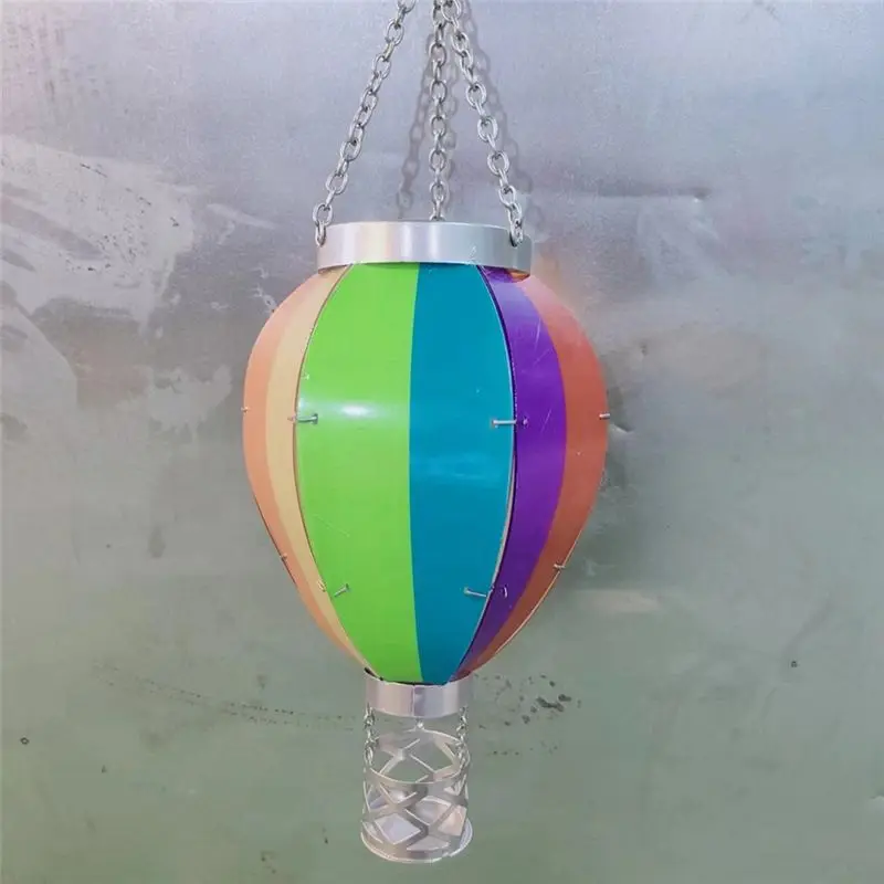 [NEW!A08R】 Outdoor Lanterns Hot Air Balloon Solar Lantern With Candle Holder For Garden Decor,Hanging Solar Lights Outdoor Durab
