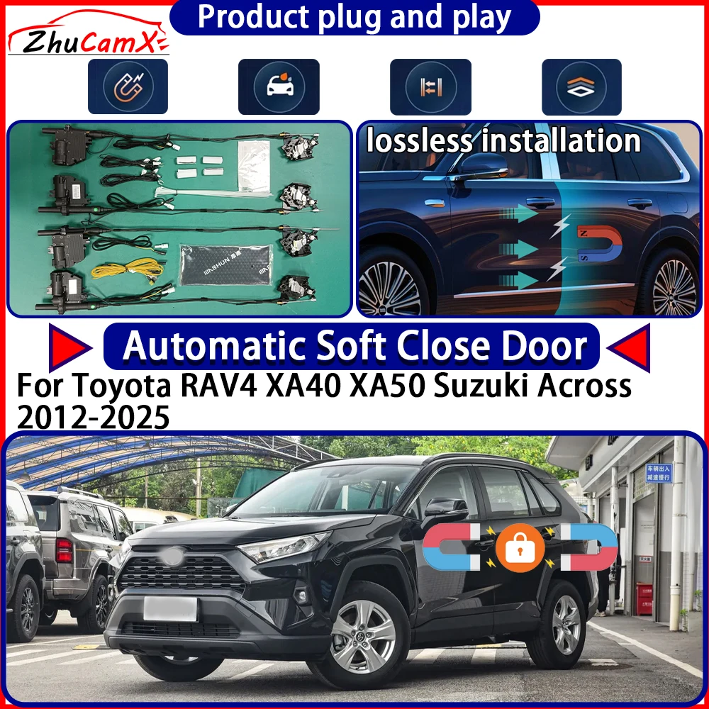 Door Lock Actuator for Toyota RAV4 XA40 XA50 Suzuki Across 2012-2025 Soft Close Door Kit Power Latch System Auto Pull Door Easy