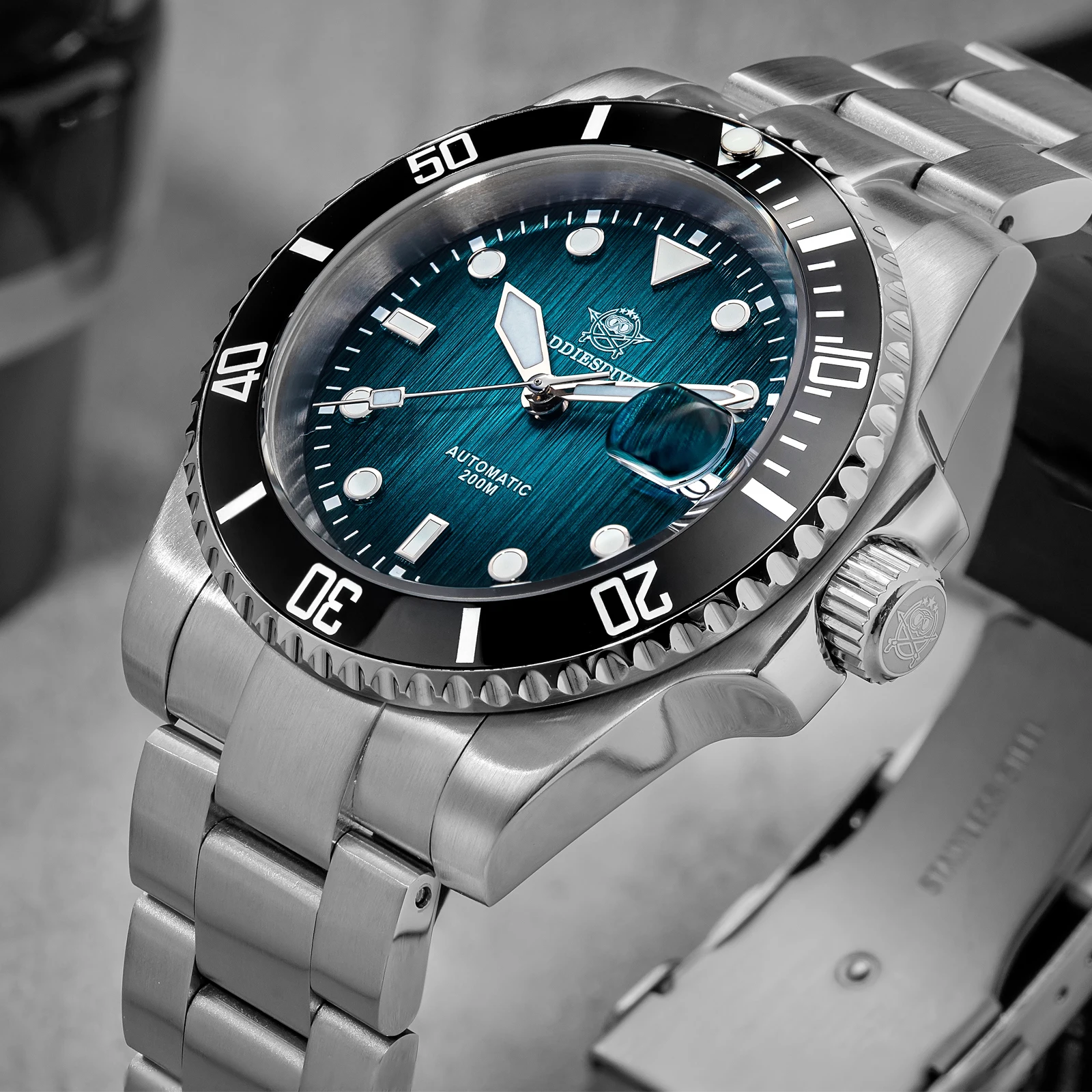 

ADDIESDIVE Sapphire Glass Automatic Watches for Men 200m Waterproof BWG9 Luminous Stainless 41mm Ceramic Bezel Mechanical Watch