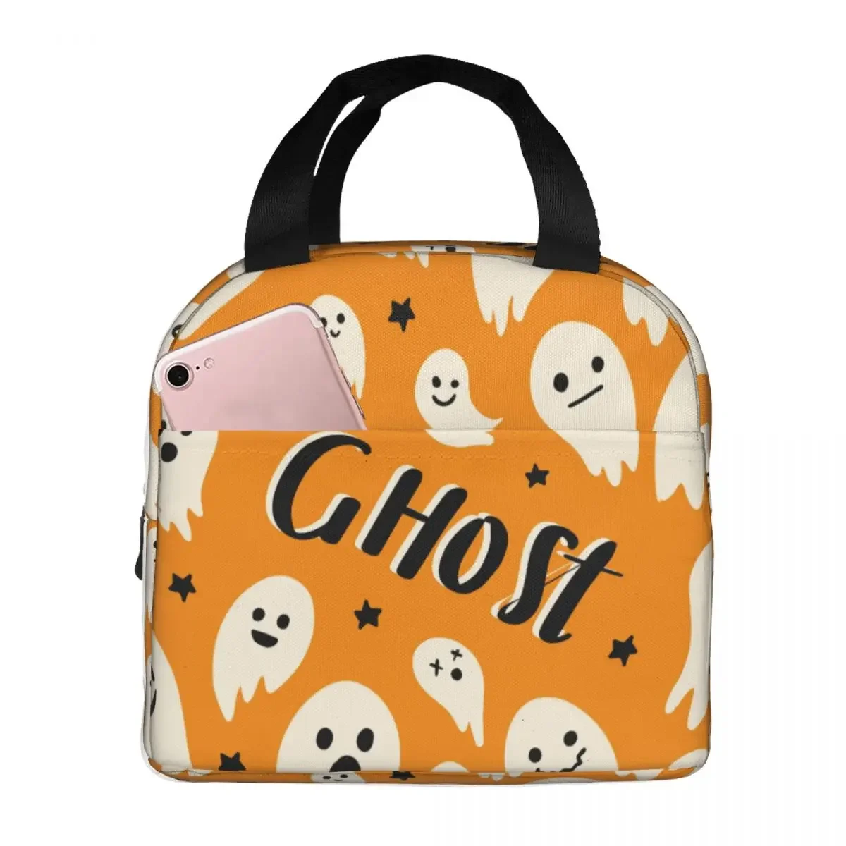 Lunchtassen Voor Mannen Vrouwen Halloween Geïsoleerde Koeltassen Waterdichte Picknick Canvas Lunchbox Voedselopbergzakken