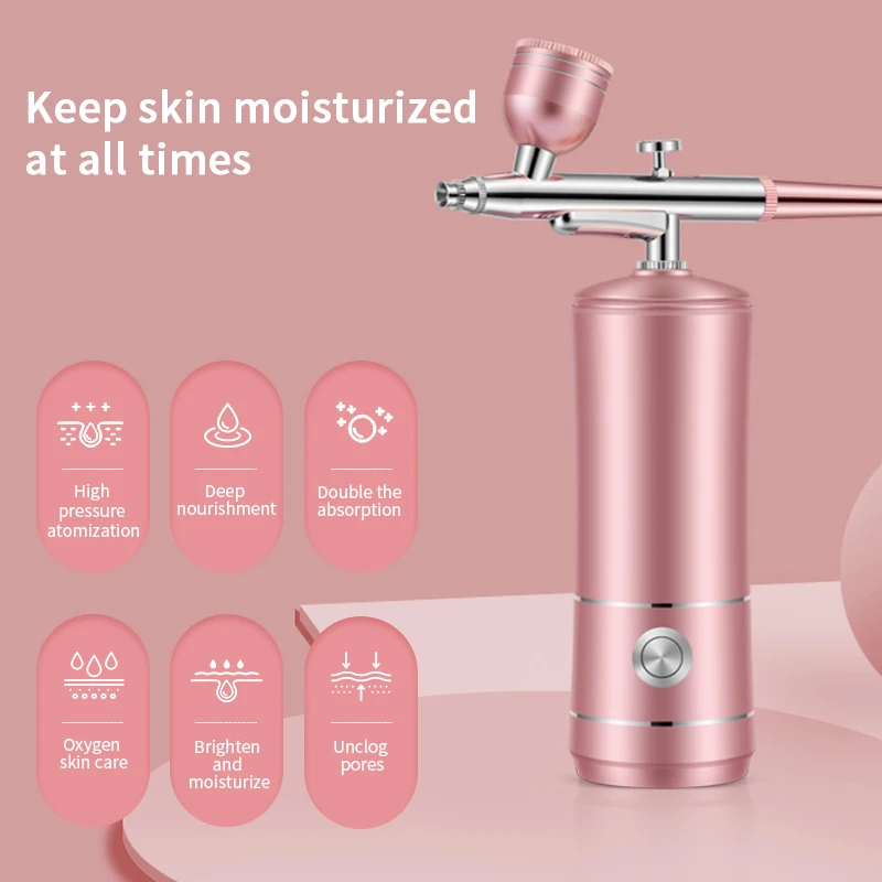 Oxygen Injector Nano Face Mist Sprayer Spray Gun Multi-function Skin Moisturizing Handheld Oxygen Injection Machine Oxygen Jet