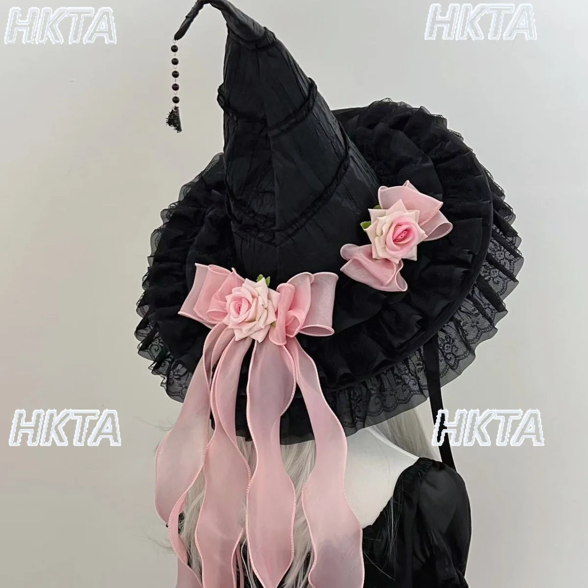 Demon Lolita Bowknot Cosplay Gothic Hat Dark Style Hot Girls Halloween Witch Hats Headwear Witch Hat Kawaii Caps for Women