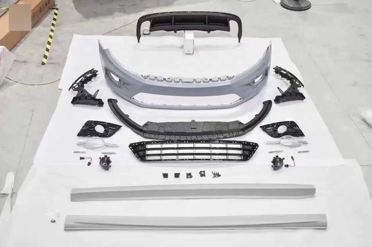 Competitive price car bumper For VW CC upgrade to R line body kit car front lip diffuser grill