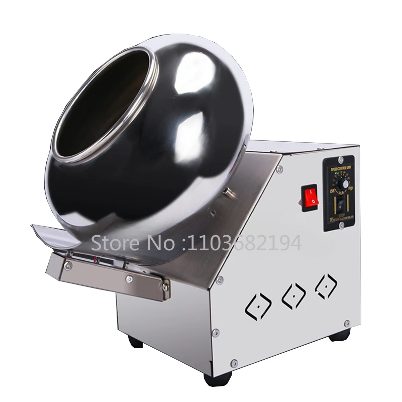 

Stainless Steel Chocolate Rounder Coater Sugar Peanut Coating Maker Roasted Nuts Chocolate Coating Processing Machine