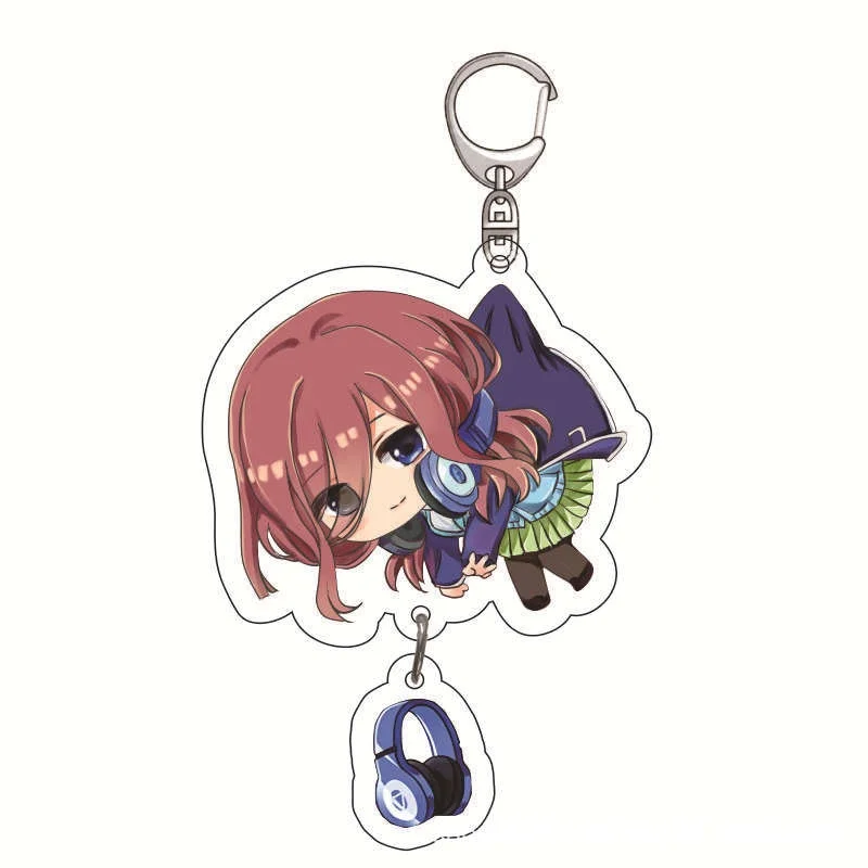 TheCharacters Quintessential Quintuplets Backpack Pendant Keyring Accessories HDAcrylic Key Ring Keychain Small Pendant Gift 6CM