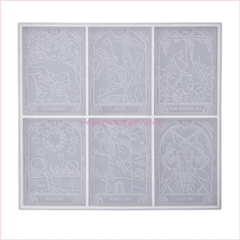 

57QA Playing Game Cards Epoxy Resin Mold Divination Cards Silicone Mould DIY Crafts Jewelry Decoration Casting Tools