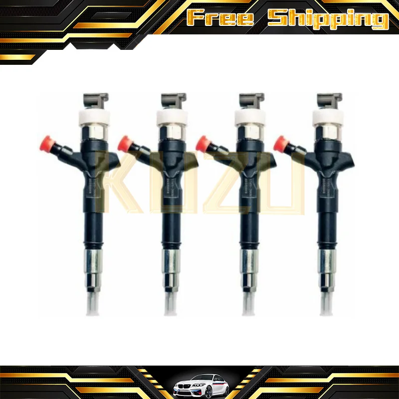 

4PCS 23670-09060 23670-0L010 095000-6190 Common Rail Injector For Hiace Toyota Hilux 2KD-FTV D4D