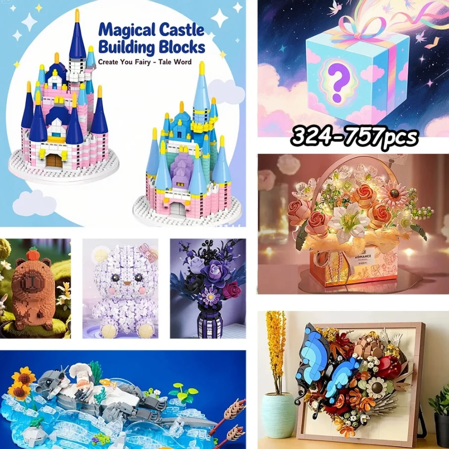 

Случайные глухие коробки игрушек из строительных блоков, каждой коробка вмещает новую развлечение. Я превосхождение, чтобы открыть ее.