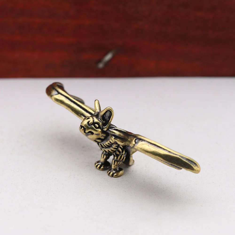 Brass Flying Bat Figurines Miniatures Desktop Ornaments Vintage Handicraft Home Decorations Crafts Micro Landscape Accessories view 4