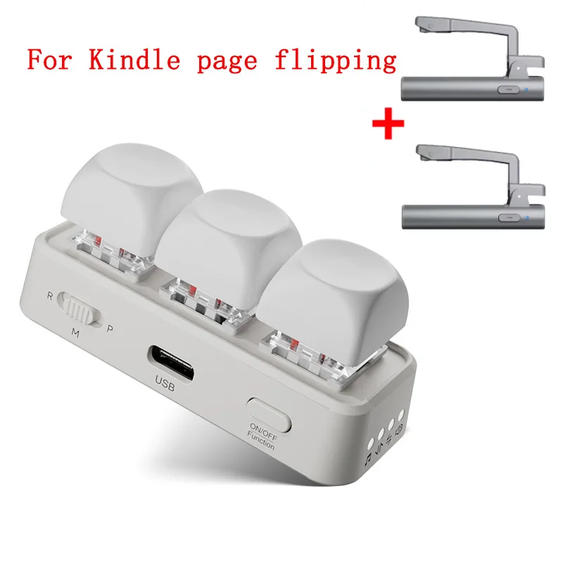 Blue Tooth Page Turner Short Video Slide PPT Page Flipping Music Switch Take Photos Keyboard Remote Control For Kindle E-book