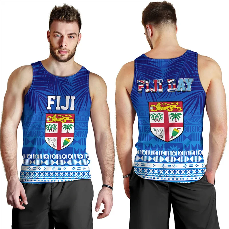 3D Flying Fijians Print Fijian Pride Tank Top Fijian Independenceday Graphic Men Gym Clothing Kid Fashion Cool Tank Tops Clothes