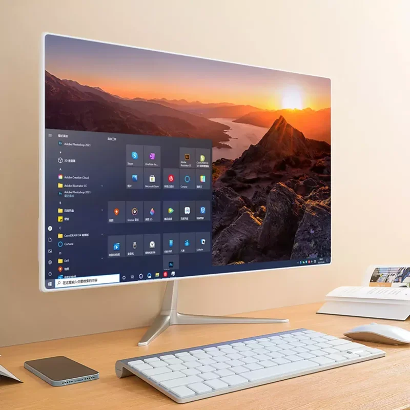 21.5 올인원 PC OEM 모노블록 컴퓨터, 올인원 데스크탑 게임용 PC 컴퓨터, 23.8 인치