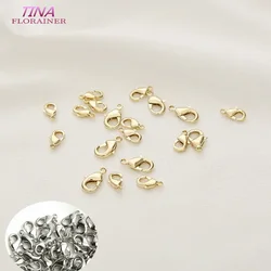10 adet 20 adet 14k altın renk kaplama 10mm 12mm istakoz klipsler takı yapımı için el yapımı DIY bilezikler kolye toka parçaları