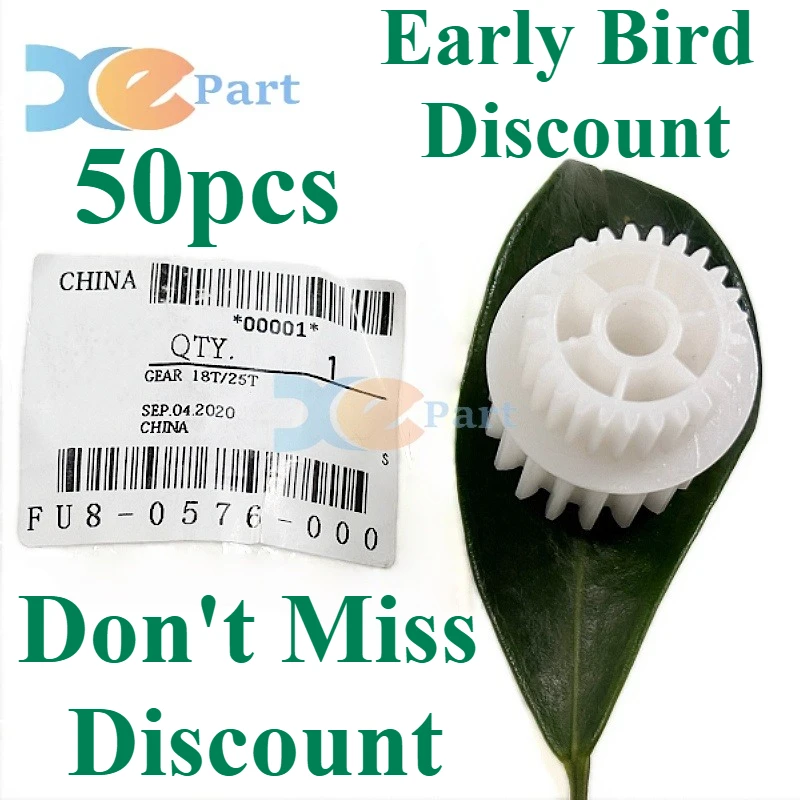 

50pcs Fuser Drive Gear 18T 25T FU8-0576 for Canon IR 2535 2520 2525 2530 2545 2530i 2520i 2535i 2545i 2525i Printer Accessories
