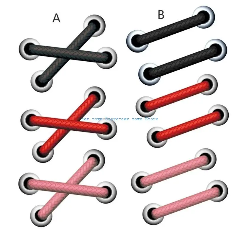 

RXJE Removable Parallel for Cross Shoelaces Sticker Car Truck Decal Laptop Car Sticke