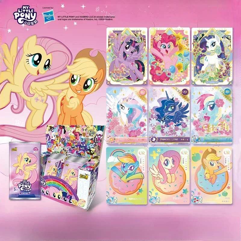 

Hasbro My Little Pony, официальные оригинальные периферийные карты, радужная упаковка, милые кавайные игрушки для девочек, коллекция подарков на Рождество и день рождения