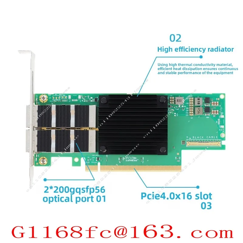 200G Dual Port 10G Fiber Protocol Network Card MCX653106A-HDAT