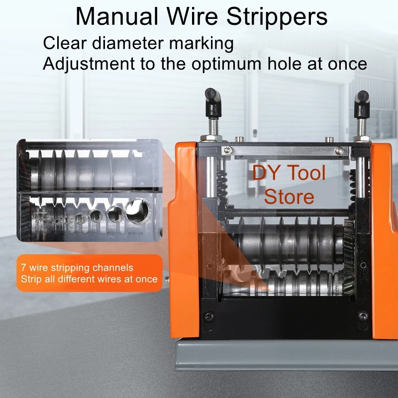 Electric multi-channel wire stripping machine waste cable stripping and cutting wire and cable peeling artifacts