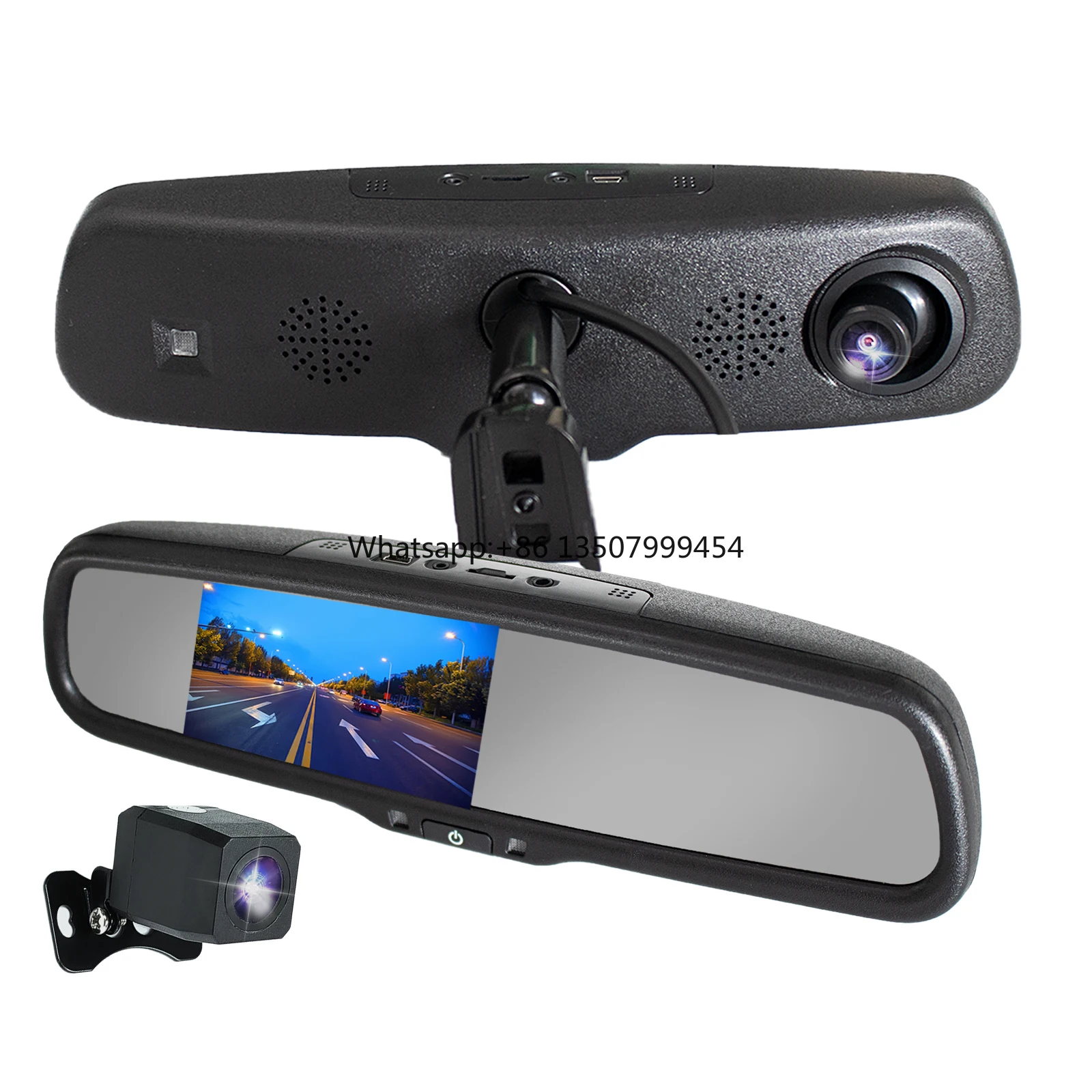 5 Inch Full HD 2K & 1080P Dual Lens Car Video Recorder Rear View Mirror Dash Cam BSD ADAS Loop Recording 1 Year Warranty