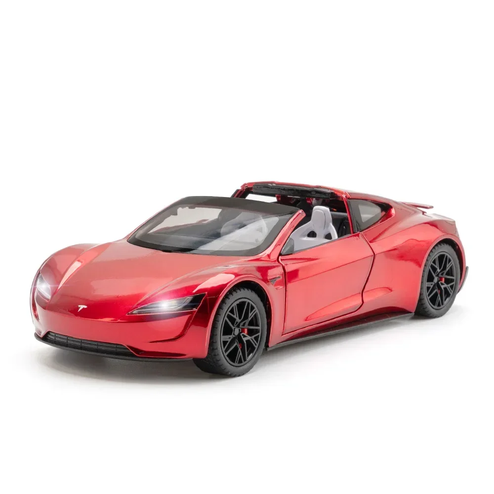 1:24 Tesla Roadster Sport Car Alloy Car Model Diecasts & Toy Vehicles Toy Cars Kid Toys For Children Christmas Gifts Boy Toy