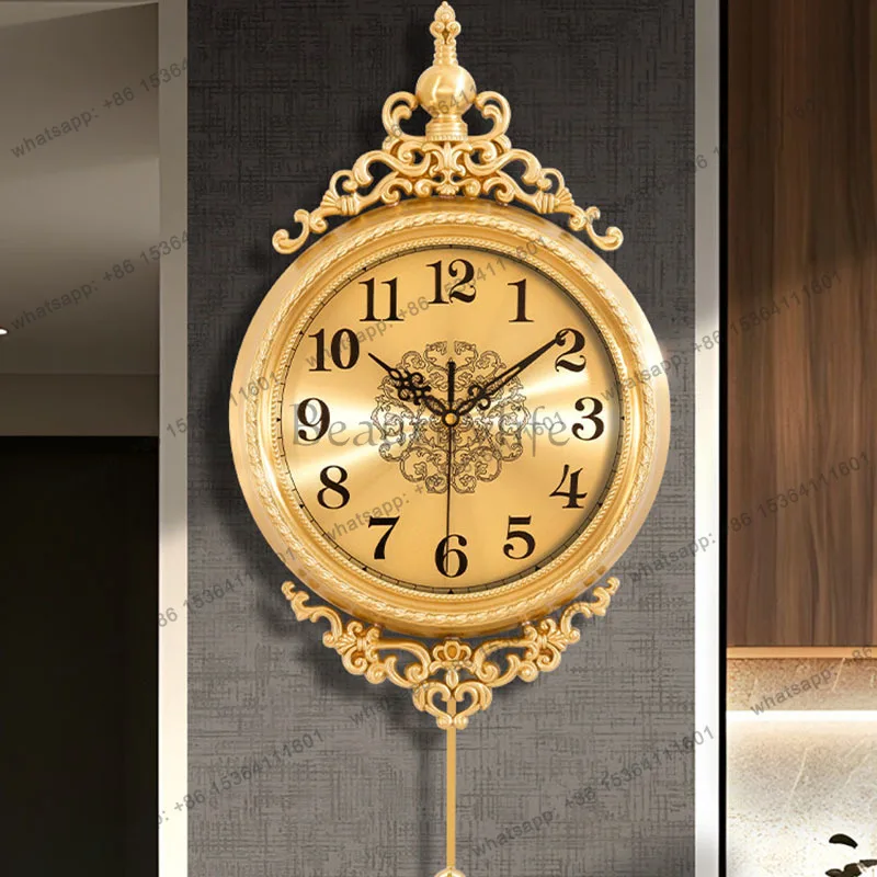 XX.Mechanism Luxury Wall Watch European High Quality Minimalist Aesthetic Wall Clocks Design Interior Horloge Murale Home Decor