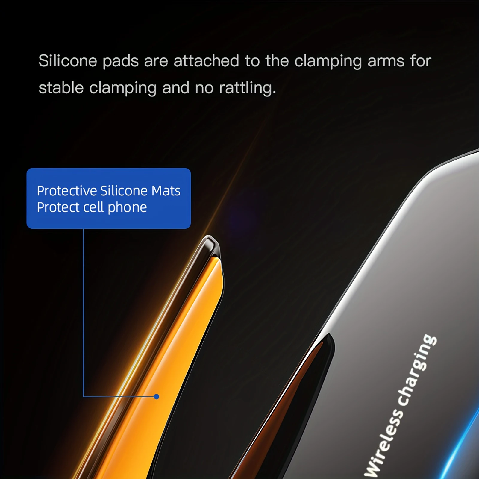 1 Stück Aktualisierter Kabelloser Auto-Handyhalter mit Drahtloser Ladefunktion, Universelle Lüftungskomponenten, 360° ° Drehbarer Arm, USB-Anschluss – Detail 6
