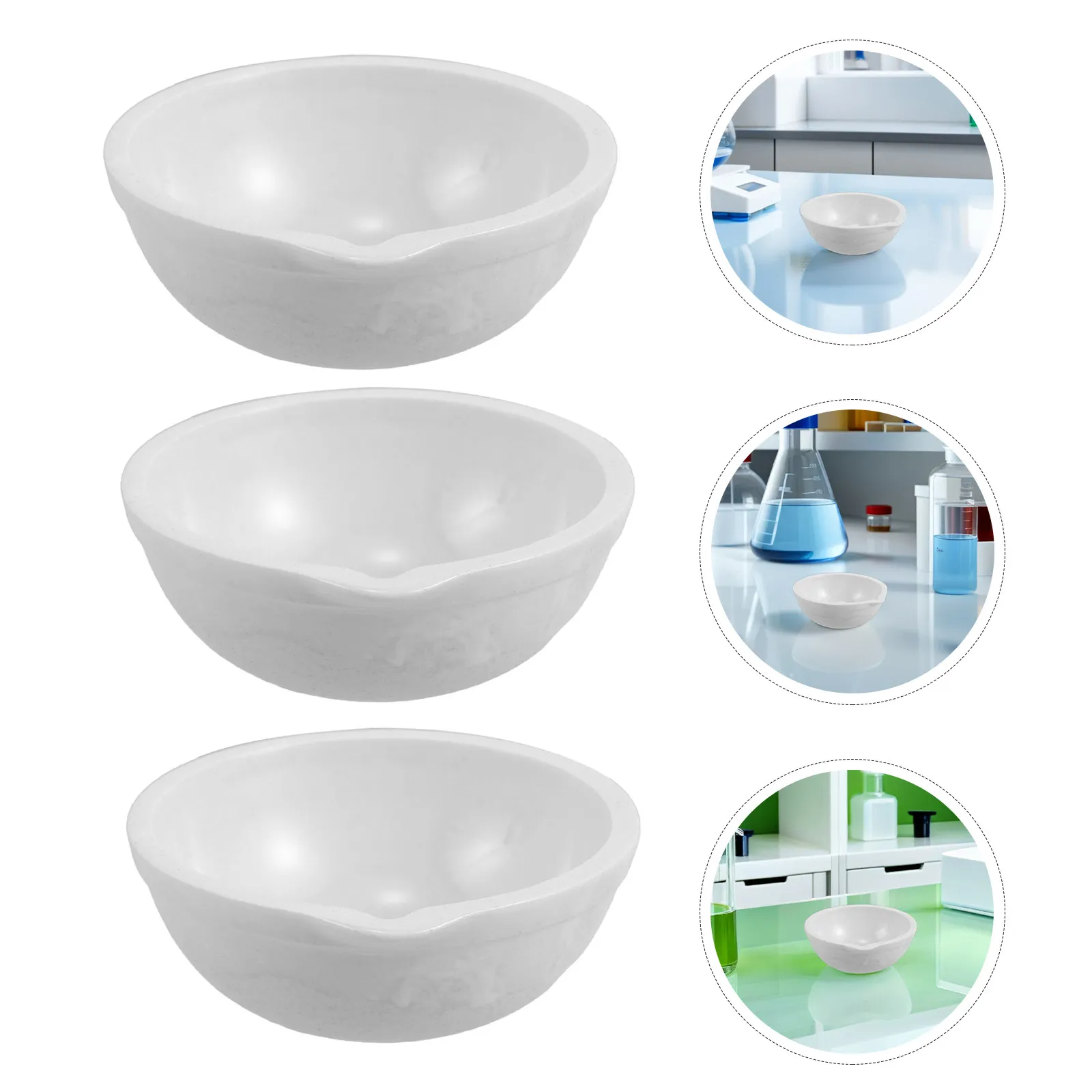 4Pcs Porcelain Evaporating Dish 50Ml 67Mm Diameter 30Mm Height Thermal Stable Dish for Evaporation Heating Liquid