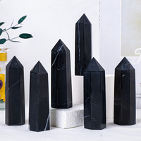 1pc Energy Natural Stone Healing Crystals Obelisk Wand Pointed Raw Subgraphites Gemstones Mineral Specimen Collection Home Decor