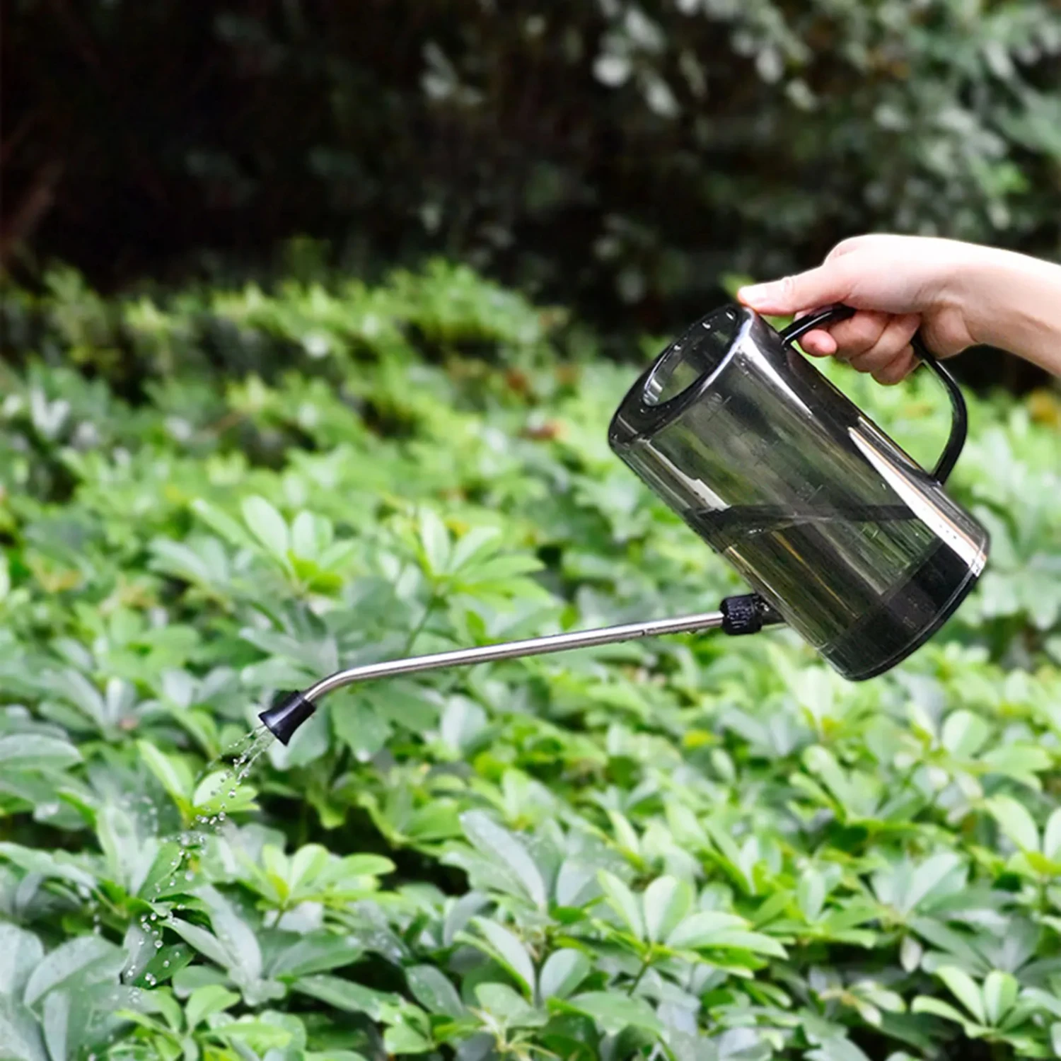 Kapasitas besar 1L cerat plastik panjang dilepas berkebun pengairan taman penyiram tanaman