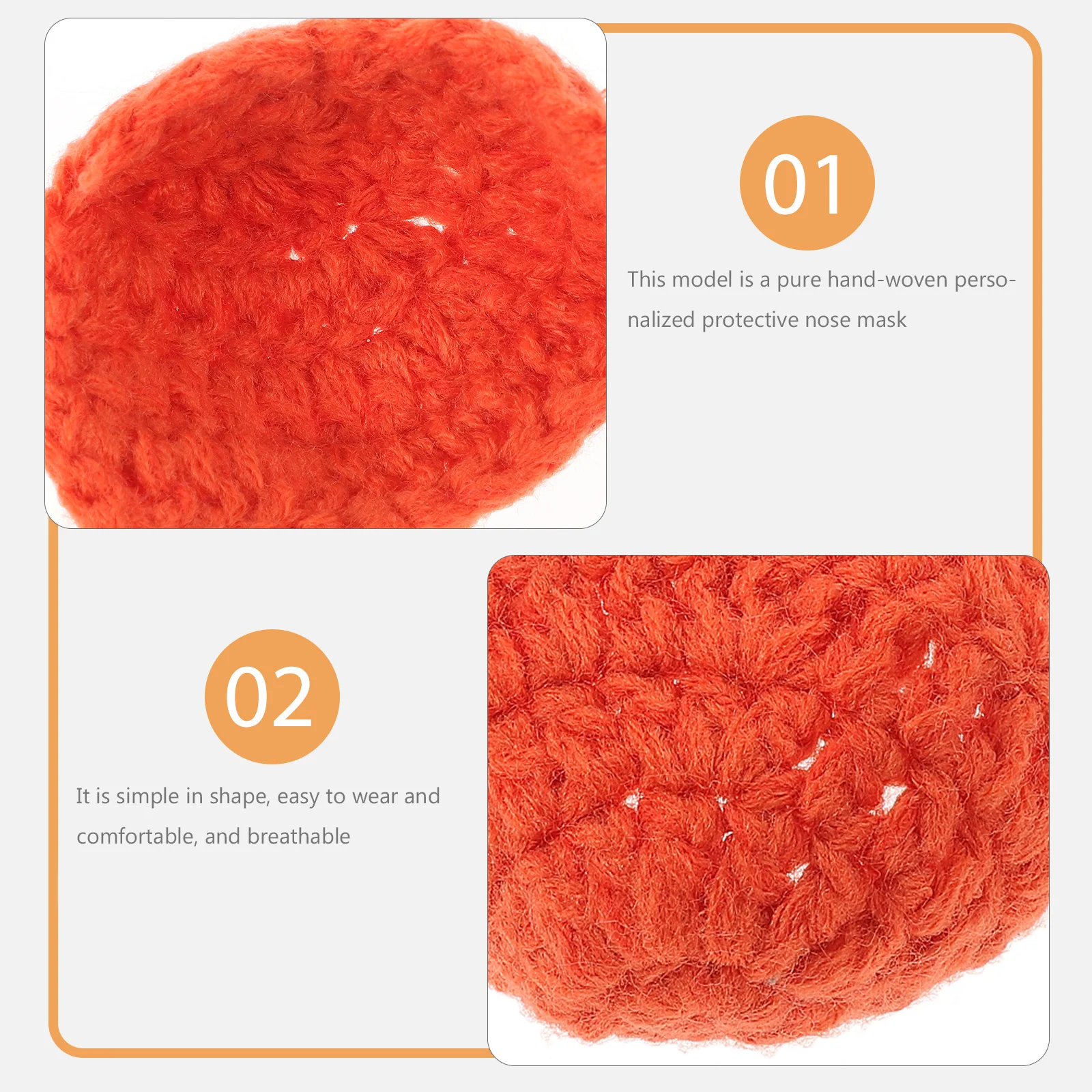 

Nose Warmer Crafted Wool Weave Nose Protector Orange Functional Fashionable Breathable Lightweight Ideal for Snowboarding Skiing