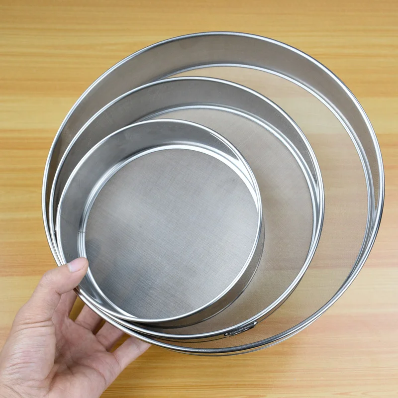 304 Stainless Steel Flour Sieve 60 Mesh Thickened Sesame Baking Tools Holding Ultrafine Flours Sift Kitchen Cake Accesories