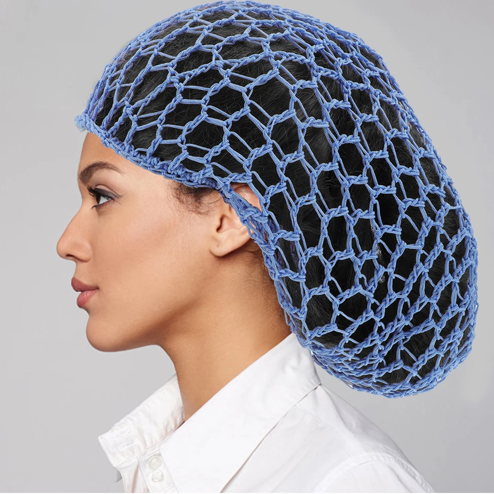 

2pcs Crochet Hair Nets Women Breathable Mesh Hairnet Hats Cover Sleep Polyester Satin Wrap Hat Cap