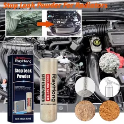 Car Cooling System Sealer Radiator Stop Leak Powder Car Heater Core Cooling System Sealer Repair Kit Car Stop Powder Leak Water